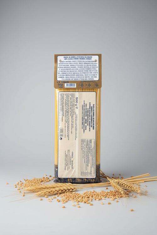 Retro confezione Capellini Giuseppe Cocco — pasta di semola italiana 100% Extra Durum Arizona Desert, 500g, cottura 5 minuti, Fara San Martino Abruzzo