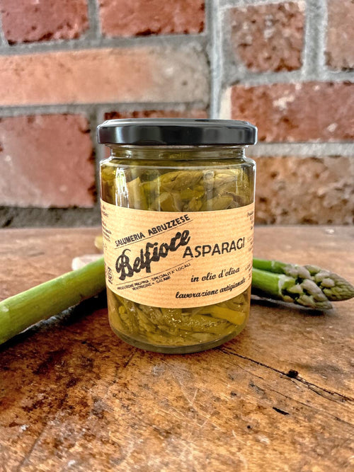 Vasetto di asparagi in olio d'oliva artigianale Fratelli Belfiore, Salumeria Abruzzese di Vasto