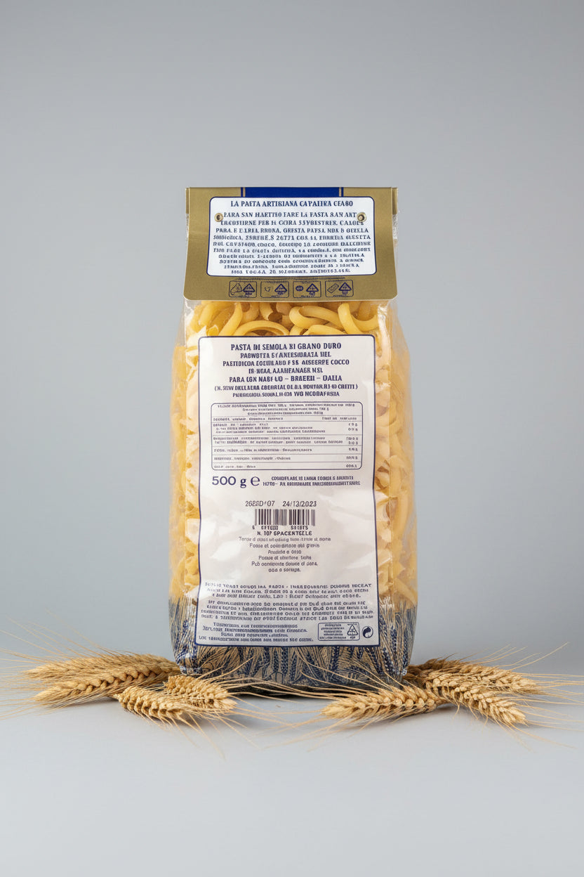etichetta pacco di pasta giuseppe cocco - spaccatelle
